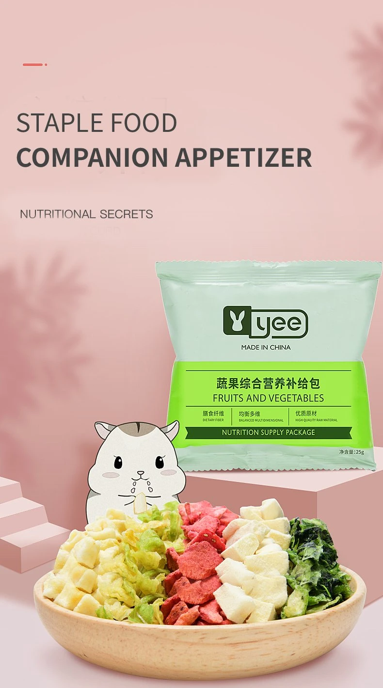 Yee Top Quality Vegetable and Fruit Chew Treats Supplement Package for Protein Rabbit Hamster Food